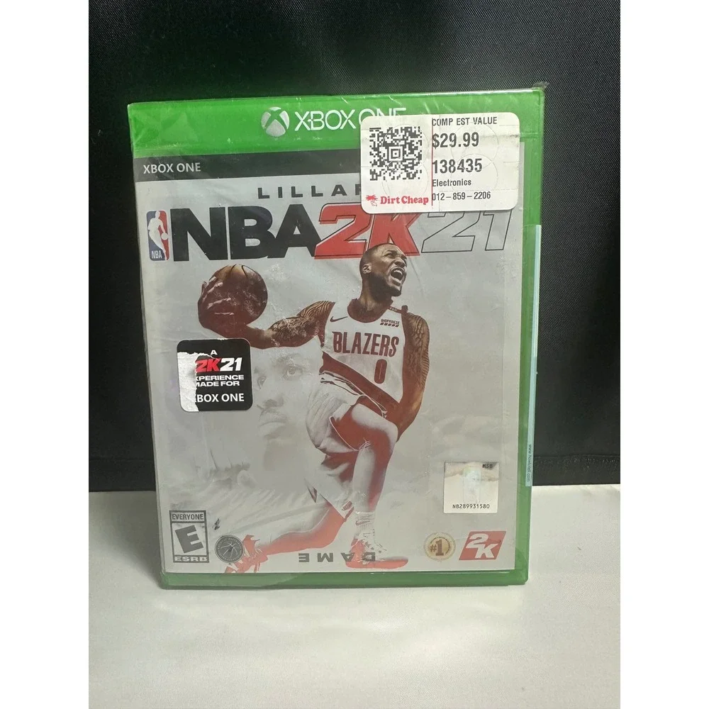 NBA 2K21 Xbox One Video Game Damian Lillard Cover Brand New Sealed Physical Disc
